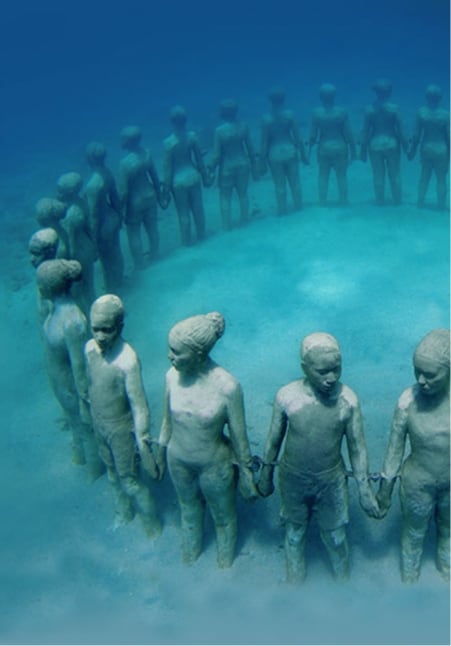 Statues Underwater