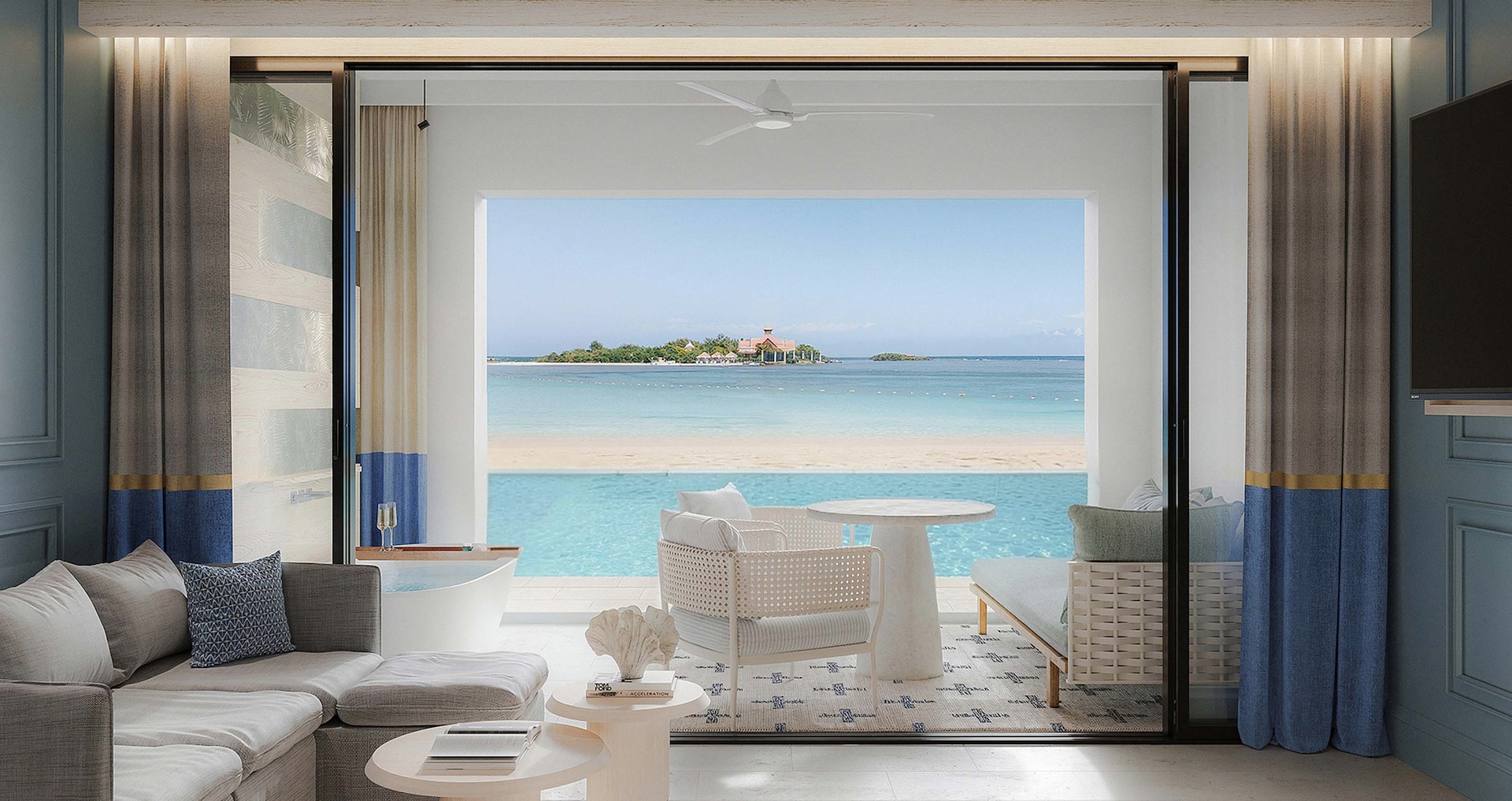 Caribbean Cay Resort & Private Island - Beachfront Swim-up Butler Suite w/Tranquility Soaking Tub