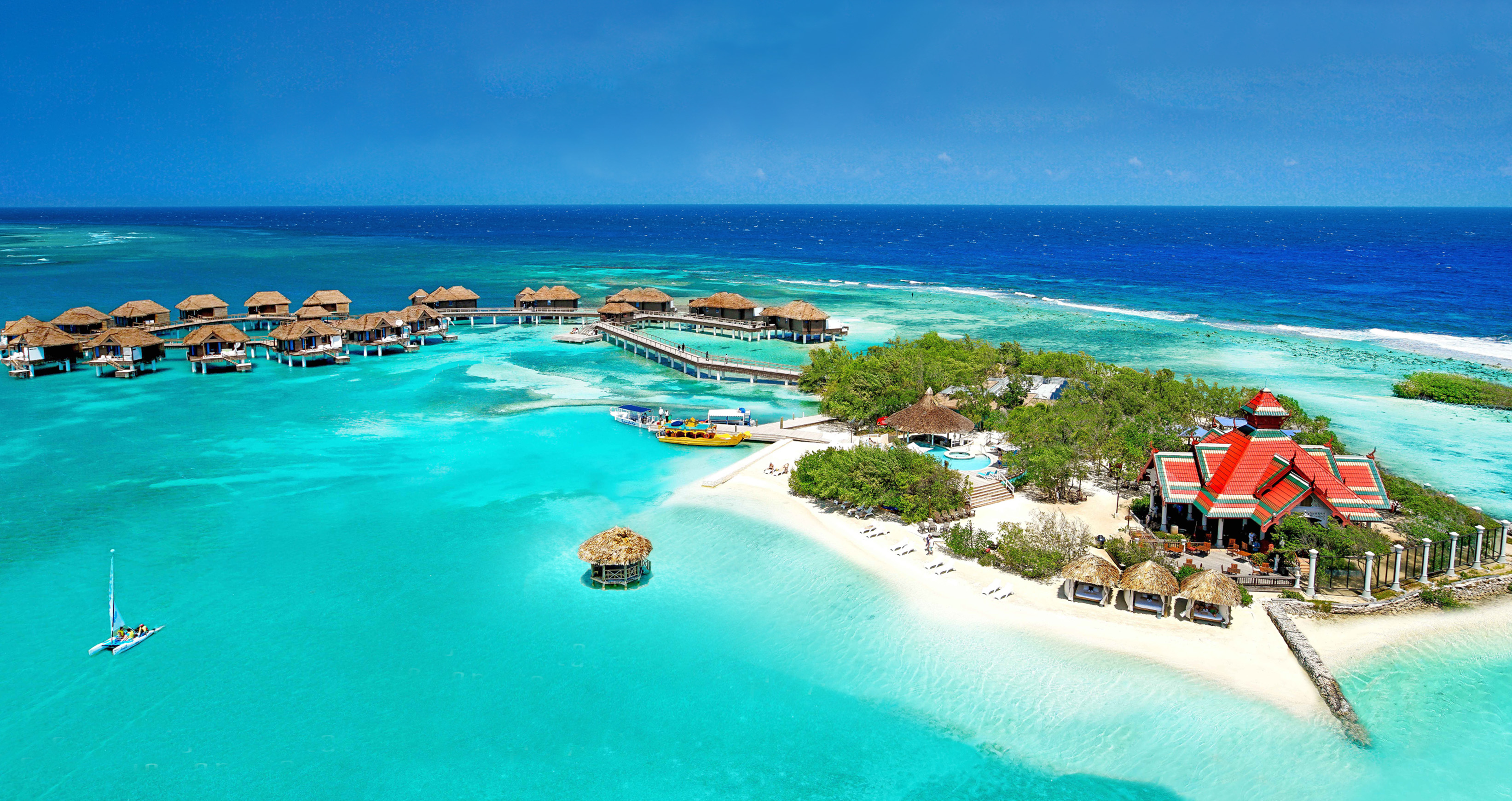 Sandals Royal Caribbean  Sandals Royal Caribbeans overwaterbungalows  are the definition of luxury Did you know you can see the turquoise waters  beneath your feet from inside Spectacular views from every angle