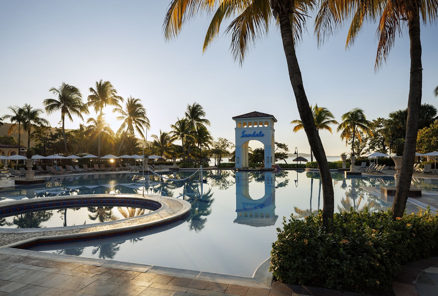 Beautiful Pool at Sunset