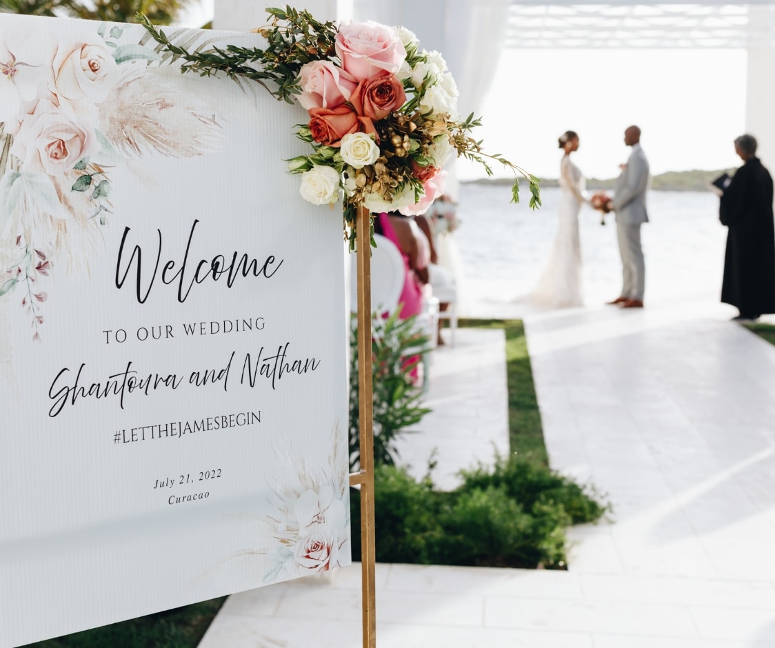 Wedding welcome sign